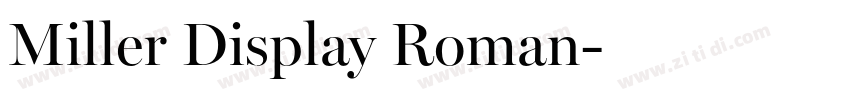 Miller Display Roman字体转换 Miller Display Roman字体转换